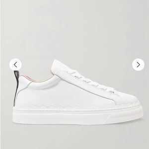 Chloe Lauren scalloped leather sneakers